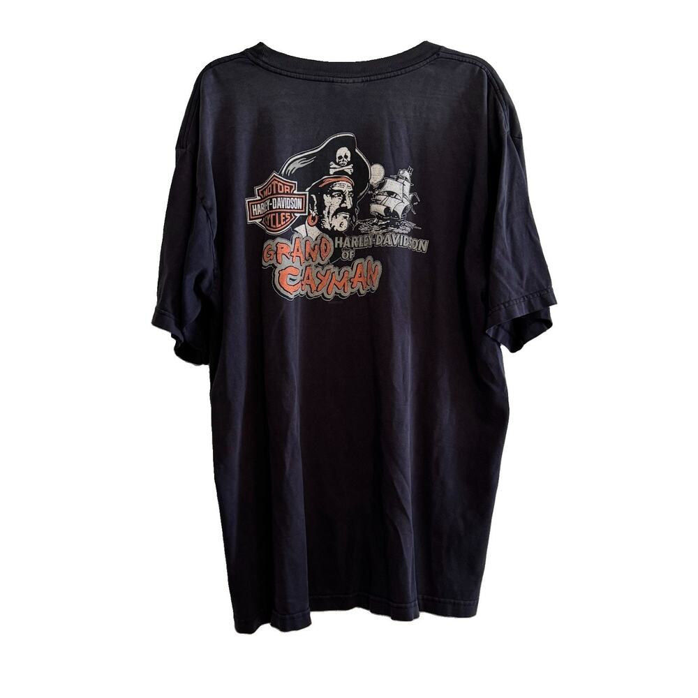 Vintage Harley Davidson Men’s T Shirt 2006 Sz 2XL Grand Cayman Pirate Ship